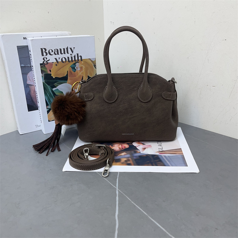 2025新款复古百搭植鞣皮贝壳包小众设计简约手提包质感单肩斜跨包