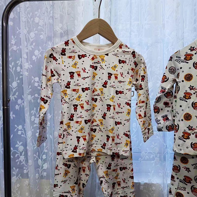 清仓瑁恩瑁爱儿童家居服套装男童纯棉秋衣秋裤小宝宝90-100内衣