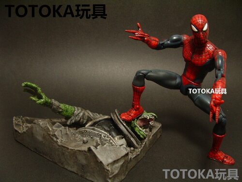 6寸蜘蛛侠手办英雄归来手办场景 蜥蜴人玩具可动人偶模型 TOYBIZ