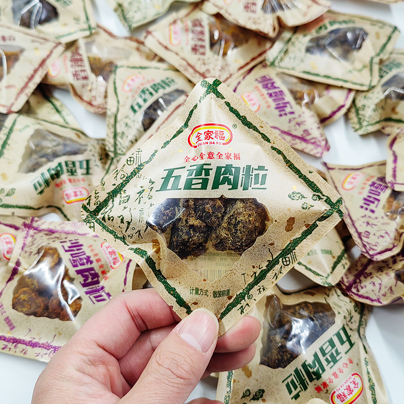 全家福肉粒五香沙嗲香辣猪肉零食