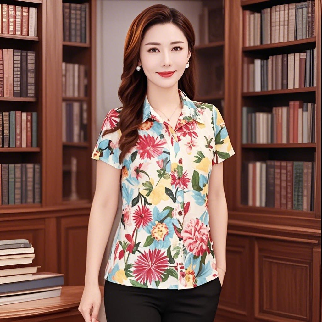 时尚中年妈妈春秋夏装2025新款长袖速干网纱衬衫50洋气女装上衣薄