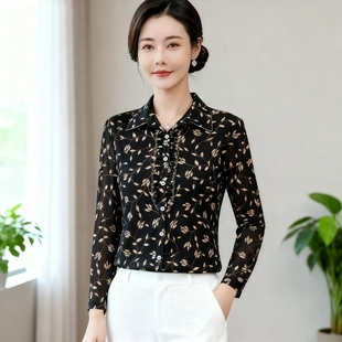 品牌折扣时尚高品质中年妈妈夏装新款速干台湾纱衬衫洋气女装上衣