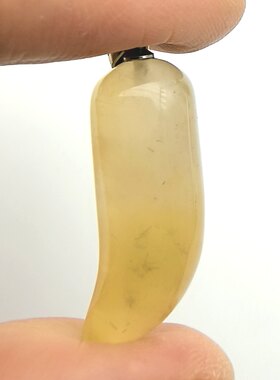 天然水晶黄兔毛辣椒吊坠挂件男女款一物一图A40-53