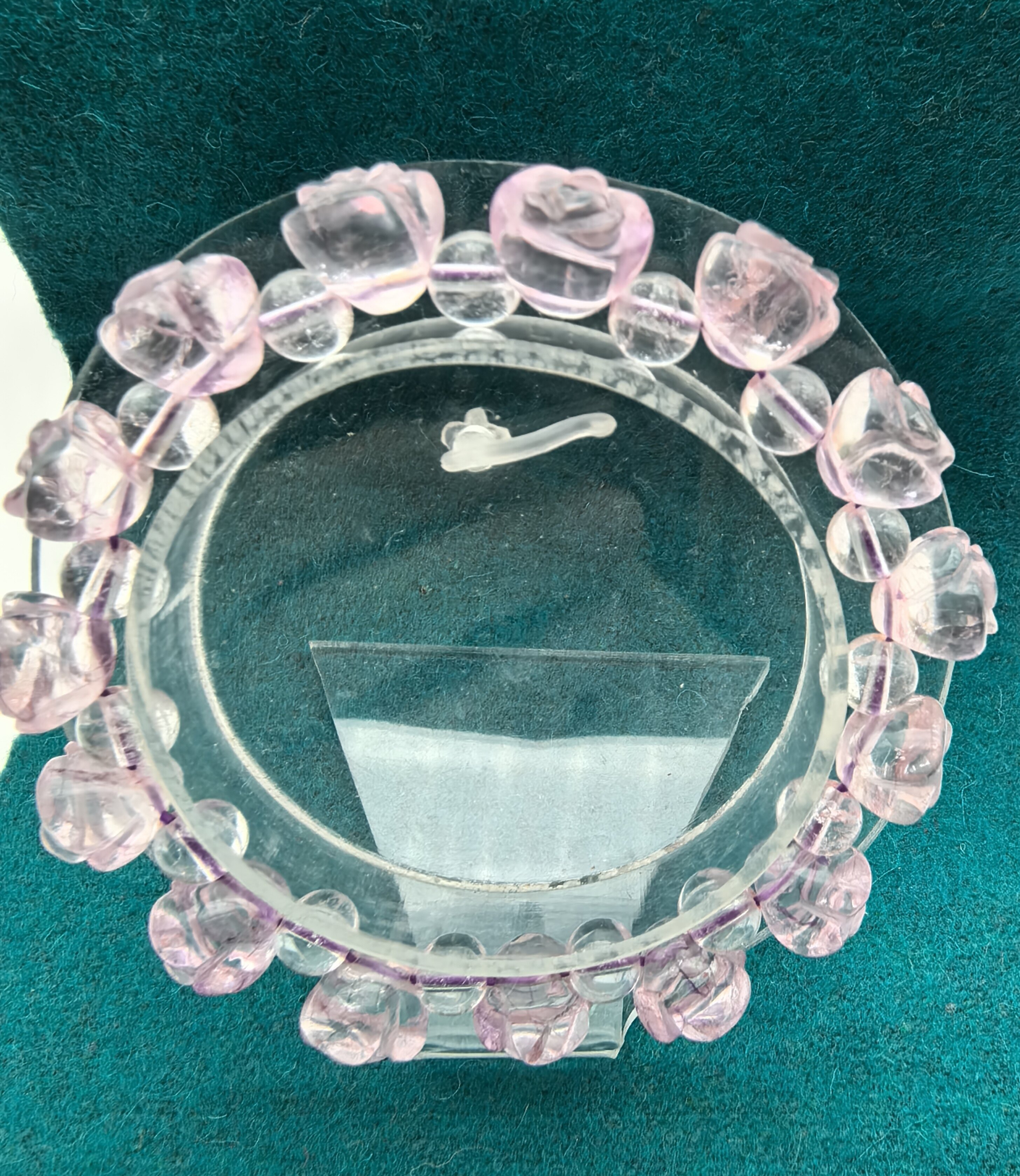 特价天然紫水晶玫瑰花手链手串时尚简约饰品礼物送女友闺蜜a26