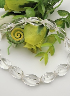 8A天然白水晶五棱米珠女款手链手串调节情绪增进健康一物一图A35