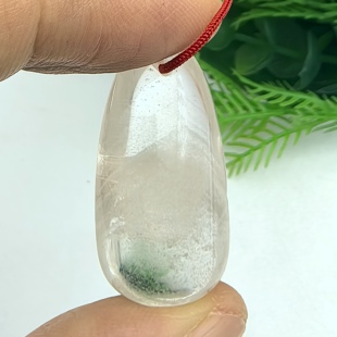 云阶玉塔天然白幽灵千层金字塔水晶吊坠挂件一物一图A51-148