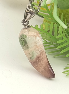 鸿运当头椒运亨通天然老料红兔毛水晶吊坠挂件一物一图A50-79