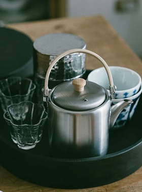 日本进口相泽工房茶壶不锈钢功夫茶具手工茶壶泡茶壶带茶滤Aizawa