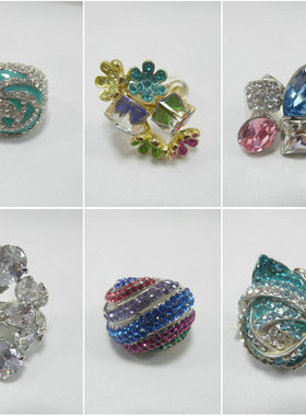 戒指女食指戒网红日韩大宝石彩钻