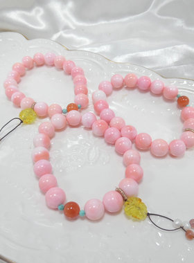 女王贝手串粉贝夸张粉嫩原创设计可爱甜美女士小花流苏珍珠612005