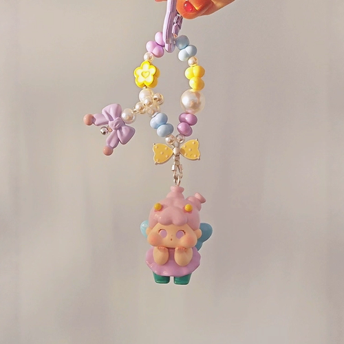 QOQO花福黛手机链少女心可爱卡通车包挂件钥匙扣温柔女生闺蜜礼物