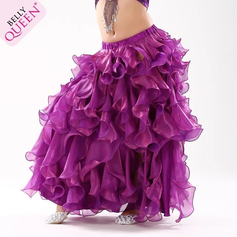 2024新款少儿童肚皮舞套装下装裙子表演出服装表演舞蹈服蓬蓬裙