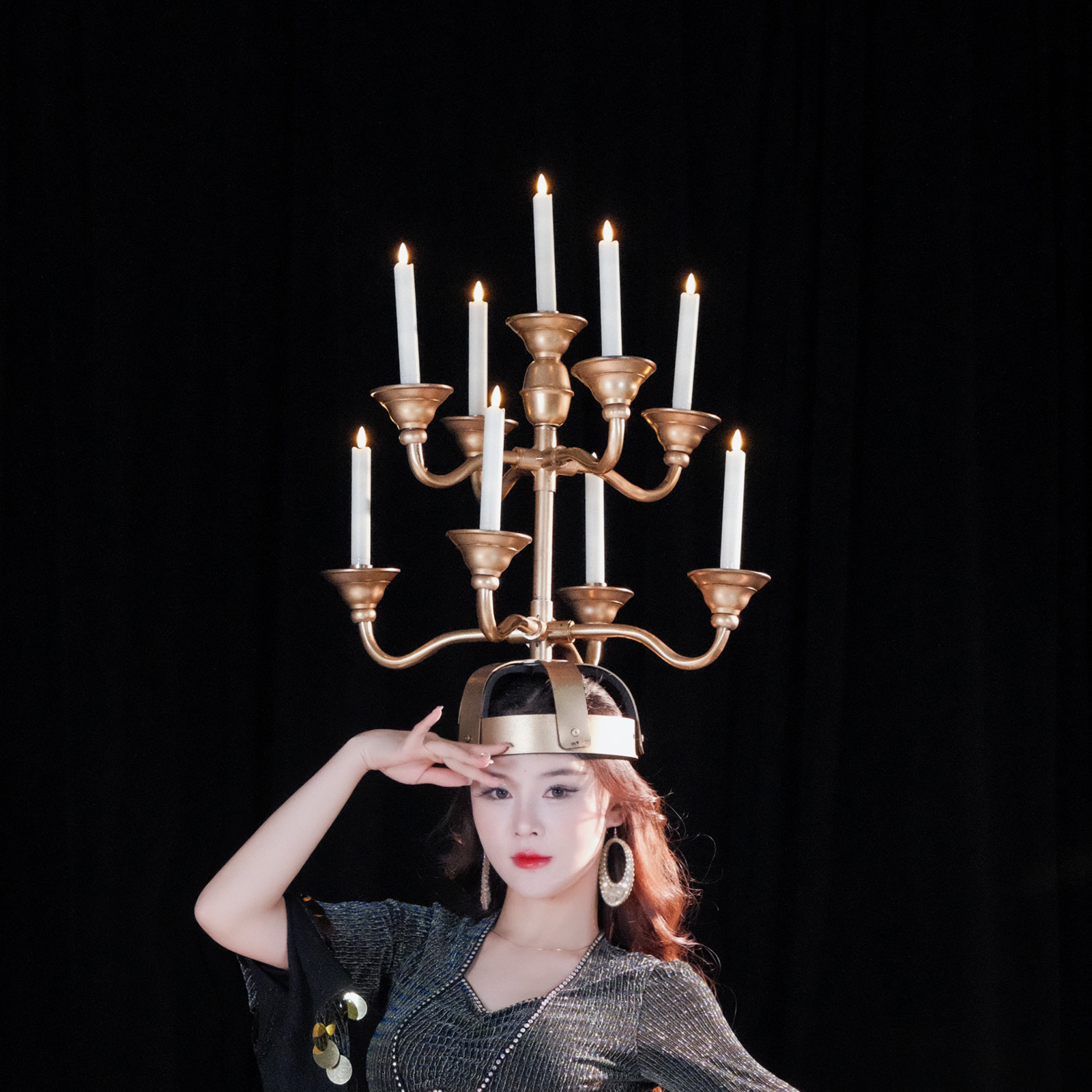 肚皮舞蜡烛台东方舞台表演出道具