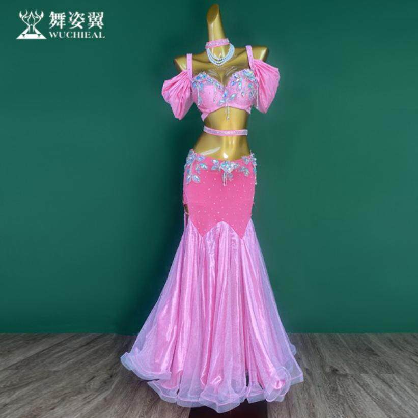 鱼尾肚皮舞套装表演出服舞姿翼