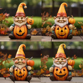 man 跨境新款 old pumpkin 万圣节南瓜老人户外工艺品 halloween