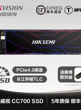 海康威视C4000 PCIe4.0 1TB 2TB 4TB M.2固态硬盘SSD PS5固态