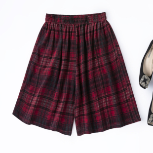 休闲沙滩裤 真丝双绉松紧腰男女共穿加大居家短裤 不拼接 有口袋