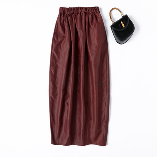 古色古香！挺括茧型！花苞裙！真丝陈皮龟龟纹香云纱桑蚕丝半身裙