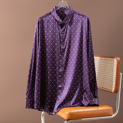 高货尾单！24姆米真丝缎长袖衬衫