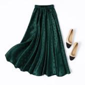 绝绝子21姆米 3.5米大摆真丝弹力提花缎面斜裁蚕丝垂坠大摆半裙