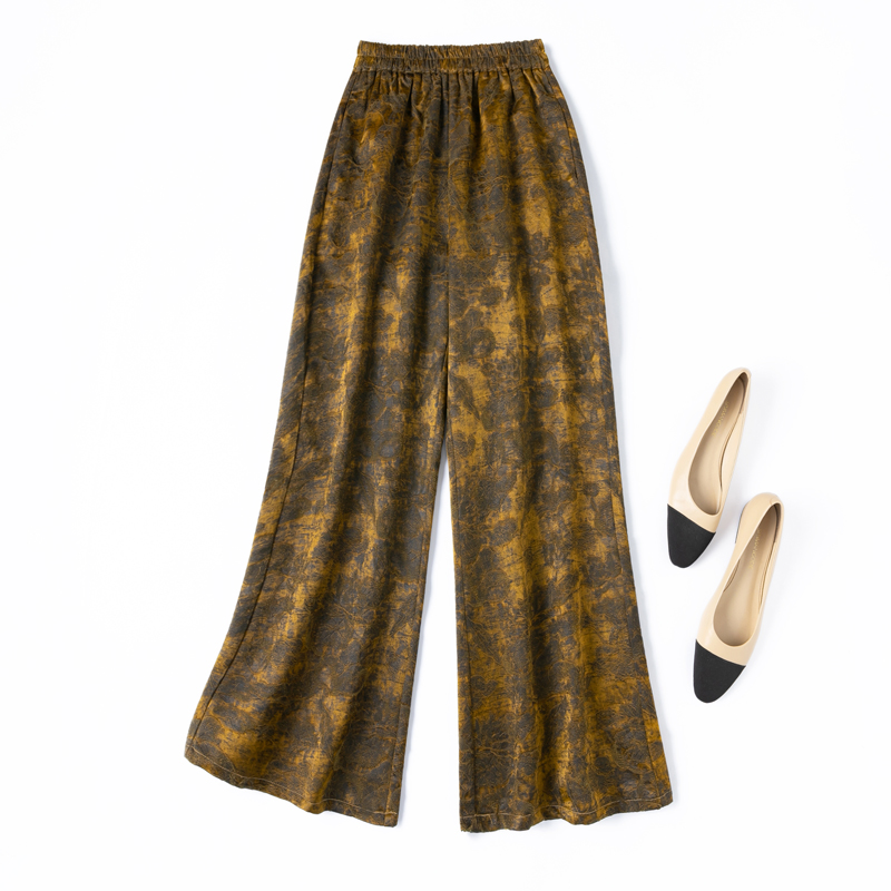 45姆米重磅过泥油丝香云纱裤子