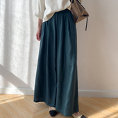 100桑蚕丝纯色提花休闲裤 绢丝裤 法式 度假阔腿裤 女 春季 裙裤 新品