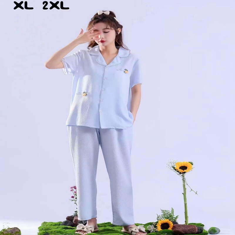 伊澜秀依女棉质睡衣居家服甜美