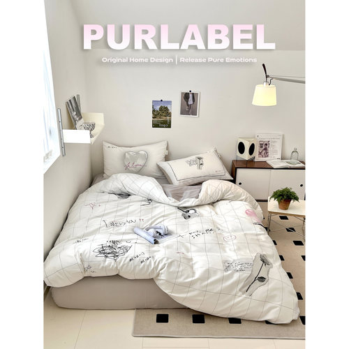 全棉四件套柔软舒适印花复古