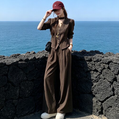 韩系2026秋新款显瘦女装套装