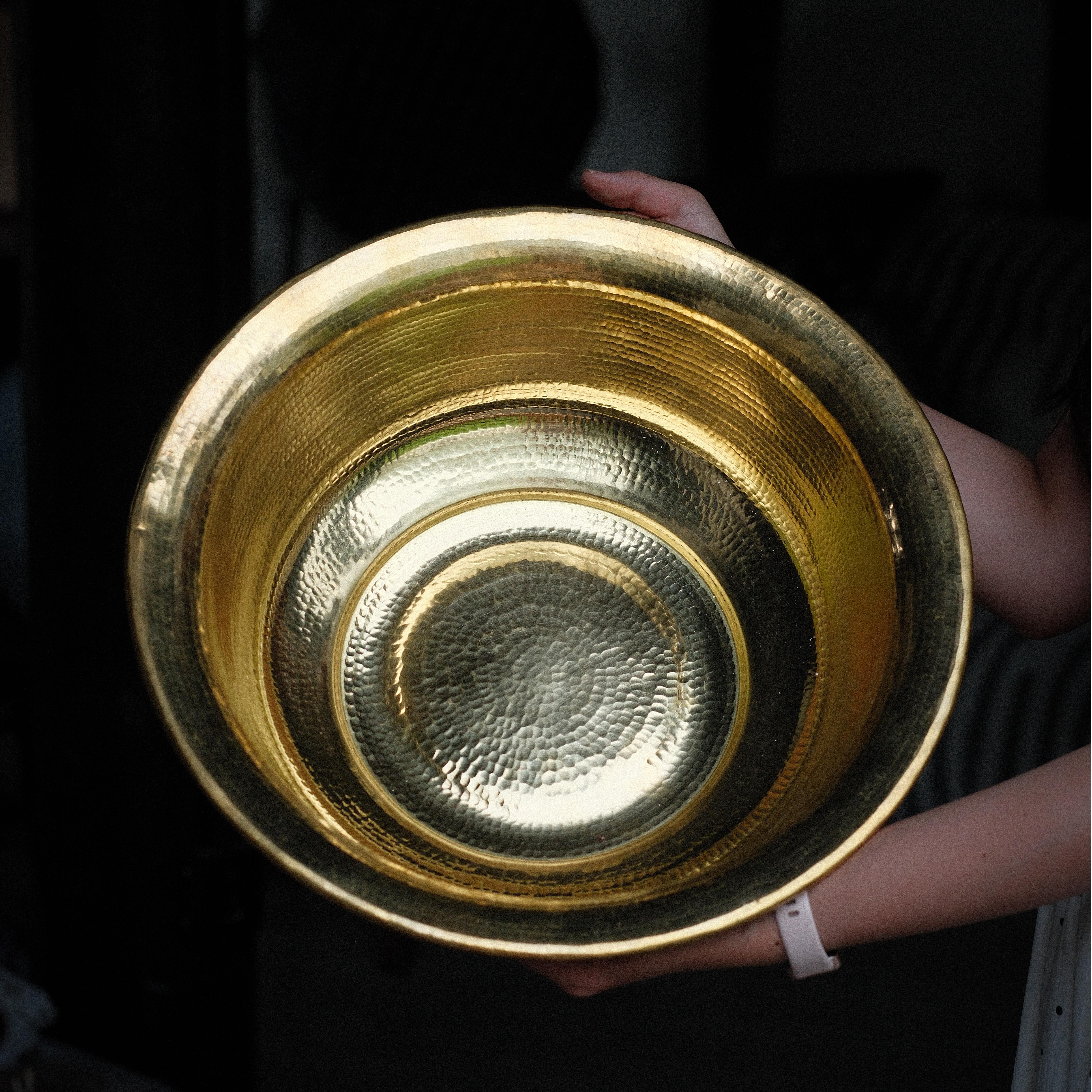 手工精锤铜盆洗手盆云南紫铜盆冰盆揉面盆家用商用厨房洗菜盆