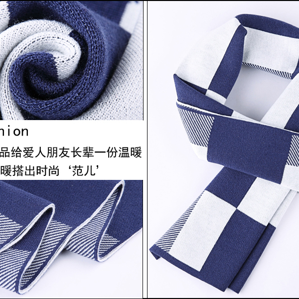 防寒羊毛围巾男士秋冬季保暖围脖2025新款送男友爸爸生日礼物