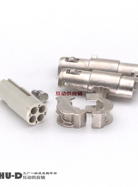 HARTING浩亭09150043113组合型重载Han-Quintax母针 圆形4芯+屏蔽