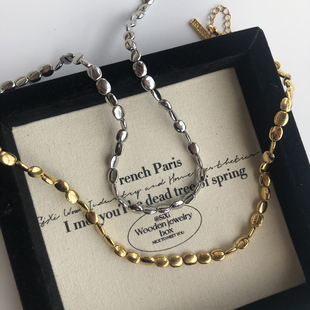 区区欧阳同款项链ins风甜酷冷淡风小米粒轻奢锁骨链小众设计叠戴