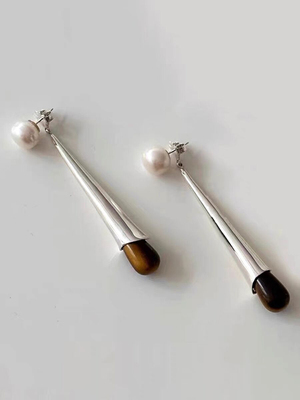 SophieBuhai法式黑玛瑙中古耳环