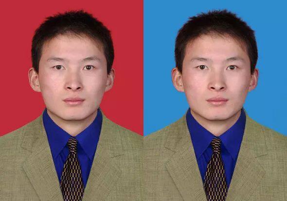 证件照片精修换底色正装p图处理修改登记报名照片白底1寸写真照片