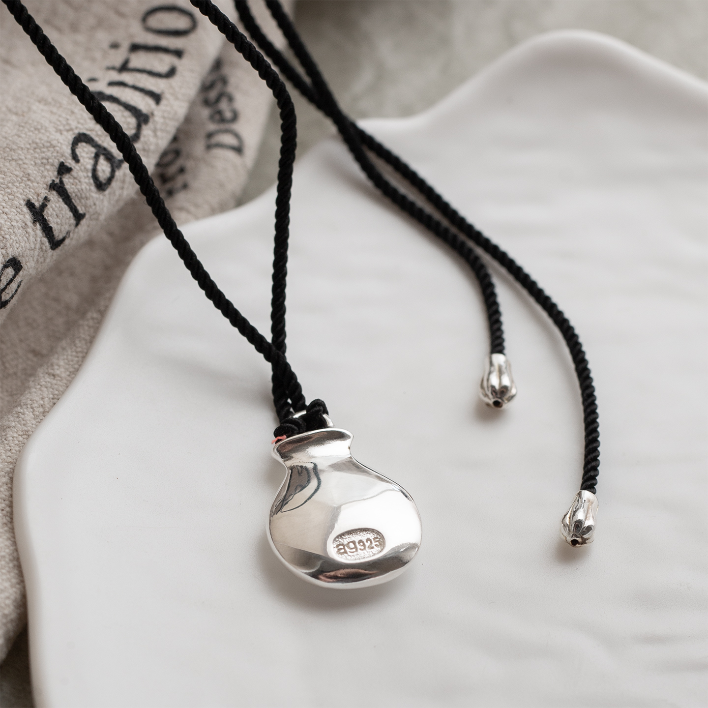 通体S925银酒壶项链毛衣链