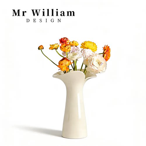 MRWilliam侘寂风白花瓣小花瓶
