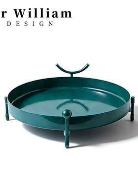 MR William 现代简约金属香薰托盘圆形三脚支架装饰收纳盘