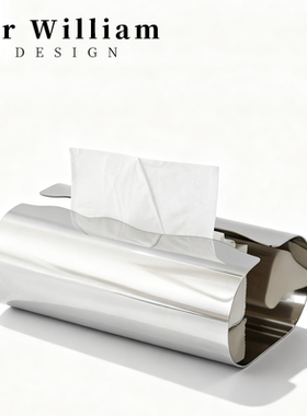 MR William 北欧轻奢不锈钢纸巾盒创意设计家用茶几装饰摆件