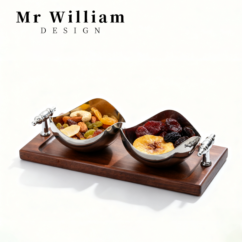 MRWilliam北欧轻奢胡桃木果盘