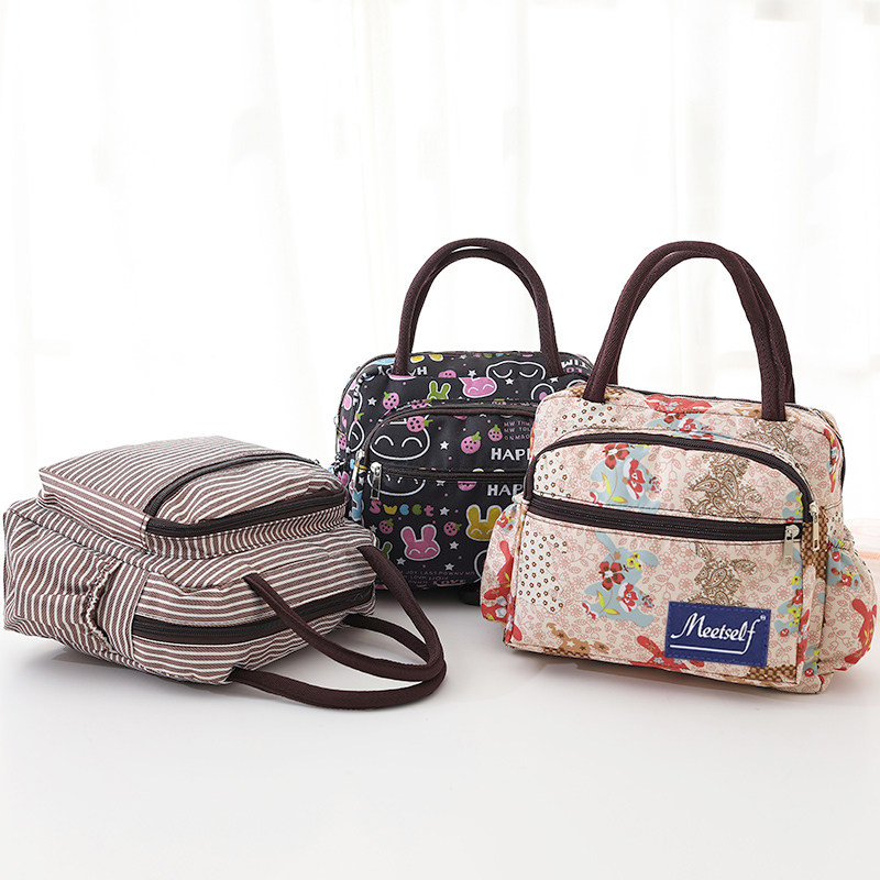 2020新款防水女包多功能妈妈手提小布包便当包饭盒袋休闲帆布包包