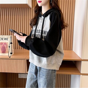 初中生宽松运动休闲卫衣女潮流ins时尚高中学生连帽上衣秋季外套