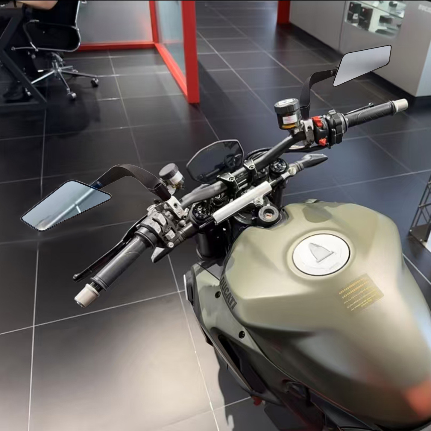 适用于豪爵 DL150 DR300 XCR300改装新款竞技定风翼倒车后视镜