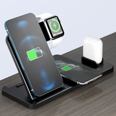 无线充电器15W快充苹果iPhone13Pro四合一14手表iwatch无线充12mini充电XS支架11底座桌面三星华为手机通用