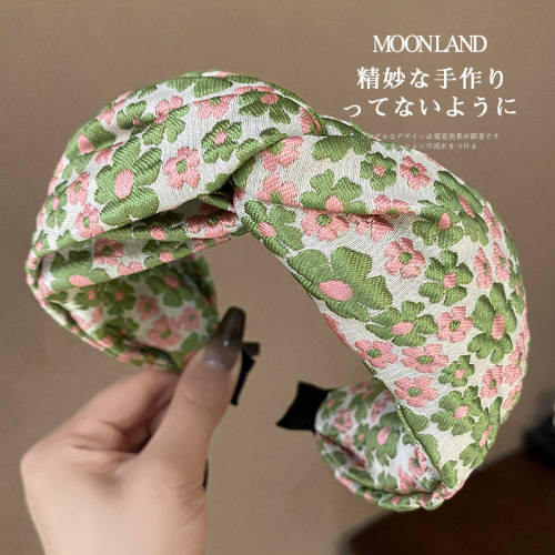高颅顶花朵交叉发箍发卡洗脸头箍