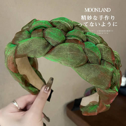 炫彩编织宽边发箍女日常外戴头箍