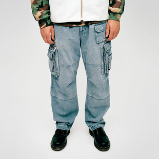 Pant做旧口袋拉链宽松牛仔裤 Thisisneverthat Zip Multi 子 Crazy