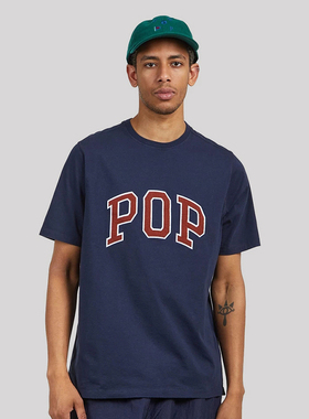 潮物Woo Pop Trading Company Arch Tee 印花Logo圆领纯棉短袖T恤