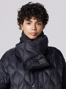 国内现货 Taion R201ALSML 25AW 军事绗缝双面羽绒围巾羊羔绒围脖