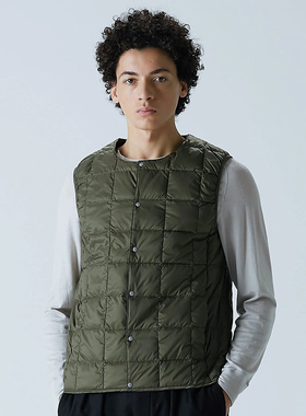 国内现货 Taion 004 25AW 军事绗缝圆领轻便羽绒服内胆马甲背心潮